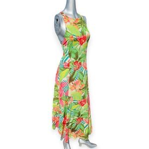 🌺Farm Rio Tropical Flowers Maxi Dress | Linen Blend | Size S